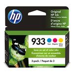 HP 933 | 3 Ink Cartridges | Cyan, Magenta, Yellow | Works with HP OfficeJet 6100, 6600, 6700, 7110, 7510, 7600 Series | CN058AN, CN059AN,CN060AN