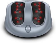 Nekteck Foot Massager with Heat, Shiatsu Heated Electric Kneading Foot Massager Machine for Plantar Fasciitis, Built-in Infrared Heat Function and Power Cord(Gray)