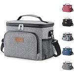 Lifewit Reusable Insulated Lunch Bag Cooler Meal Prep for Men & Women Work Picnic or Travel Grey