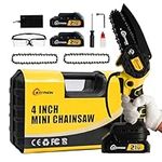 Mini Chainsaw 4-inch,Cordless Porta