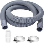 twoonto Drain Hose Extension for Washing Machines, 3M Universal Washing Machine Hose, Drain Hose Dishwasher Extension Set Including Hose Connector and Hose Clamps