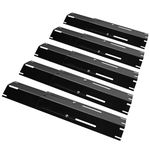 Unicook Heavy Duty Adjustable Grill Heat Plate Shield Replacement Parts, Porcelain Steel Grill Burner Cover, Heat Tent, Flame Tamer for Gas Grill, Extends from 11.75" up to 21" L, 5 Pack