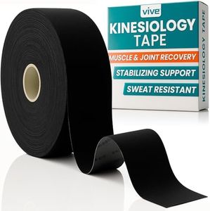 Vive Kinesiology Tape (105 Feet) - Therapeutic Athletic Support Tape - Uncut Kensio Roll - Muscle and Joint Recovery for Shoulder, Back, Knee, Elbow and Ankle Pain Relief - Waterproof for Sports