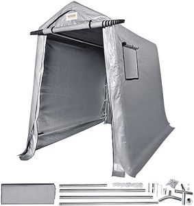 VEVOR Portable Shed Outdoor Storage Shelter, 6x8x7 ft Heavy Duty Instant Waterproof Storage Tent Sheds with Roll-up Zipper Door and Ventilated Windows for Motorcycle, Bike, Garden Tools