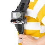 NICEYRIG Backpack Strap Mount for GoPro Hero 10/9/8/7/6/5, DJI Osmo Action, AKASO Brave 8/7/6/4 Action Camera Rotatable Shoulder Strap Mounting Clamp - 338