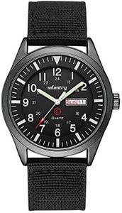 Infantry IN-044-BLK-N - Orologio da tasca, cinturino in nylon colore nero