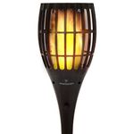 Everbeam P1 Solar Torch Light with Flickering Flame - Our Waterproof Outdoor Solar Tiki Torches Come Equipped with 96 LED Bulbs That Create A Stunning Realistic Fire Effect - 1 Pack