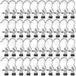 Tosnail 40 Pieces Boot Hanger Clips, Stainless Steel Laundry Hooks, Closet Hanging Clips, Space Saving for Jeans, Hats, Tall Boots, Towels - Black