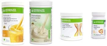 HERBALIFE Formula 1 Shake Mango Flavor 500g, Protein 200G, Afresh Ginger 50g, Shake Mate Nutrition Drink 500g (Pack of 4, Mango, Ginger Flavored)