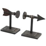 Creative Co-op Metal Arrow Bookend Set