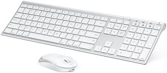 Bluetooth Keyboard Mouse for Mac, Ultra Slim Wireless Keyboard Mouse Combo for Mac, Multi-Device, Full Size, Rechargeable, for MacBook Pro, MacBook Air, iMac, iPad