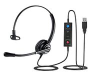 VoicePro 10 USB Office Headset with Noise Canceling Microphone, in-Line Call Controls and Mute and is Compatible with Skype, Dragon, Teams, Zoom, Cisco Jabber, Avaya X…