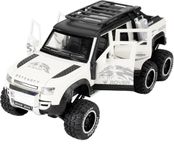 Magicwand Die-Cast【Iceberg White】 6 Tyre Off-Road 1:24 Scale 2024 Defender Guards Large with 6 Openable Doors,Lights & Music【Pack of 1】