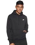 NIKE Men's M Nsw Club Hoodie Po Bb Sweatshirt, Black/Black/(White), S UK