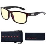 Gunnar Gaming and Computer Eyewear - Intercept, Merlot/Onyx, Lens Tint: Amber (Blocks 65% Blue Light & 100% UV Light) - Blue Light Blocking Glasses - Patented lens