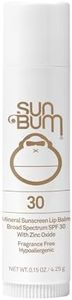 Sun Bum SPF 30 Mineral Sunscreen Lip Balm - Hawaii Act 104 Compliant (Octinoxate & Oxybenzone Free) - Zinc-Based Broad Spectrum UVA/UVB Lip Protection - 0.15 oz Stick