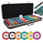 CASINO KART 300 & 500 Piece Poker Chips Set | 40mm 14g Clay Chips | Sturdy Aluminium Case with Foam Inserts | Portable & Durable | Ideal for Poker Tournaments & Card Parties