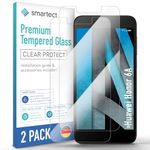 smartect Glass Screen Protector [2 Pieces, Ultra-Clear] for Huawei Honor 6A, HD Protective Film Anti Scratch, Bubble Free, 9H Hardness, Ultra Resistant