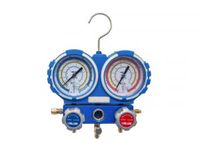 M&M HARIS Value Dual Manifold Gauge VMG-2-R22-B-02 Designed for Refrigeration Systems and air Conditioning (Refrigerants Scale R404A / R407C / R134a / R22)