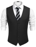 COOFANDY Men's Casual Business Vests Lightweight Waistcoat Slim Fit Suit Vest