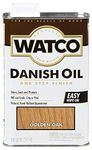 Rust-Oleum Watco Danish Oil Finish for Interior Wood Surface - Stain and Protect in One Step (946 ml | Color: Golden Oak)