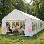 FOREOCELIV Carport Car Canopy Party Tent Outdoor Gazebo with Removable Sidewalls Outdoor Gazebo Commercial Tents for Parties Wedding BBQ (20 x 40 FT)