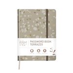 Rileys & Co. Terrazzo Elegance Password Book | Alphabetical Tabs, Password Organizer, Secure Internet & Website Login Keeper, Username Storage | Stylish and Durable (Beige, 8 x 6 Inches)