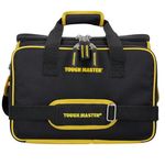 Tool Bag 16" Inch 41 Multi Pocket With Padded Handle & Rubber Feet, Multifunctional Tool Storage Organiser Technicians Electricians Toolbag with Removable Shoulder Strap