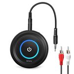 Golvery Bluetooth 5.3 Transmitter and Receiver, 2 in 1 Wireless Bluetooth AUX Adapter for TV/PC/CD/MP3/Xbox/PS4/Home Theater/Speaker w/ 3.5mm AUX and RCA Jack, Low Latency Audio, 2 Devices Pairing