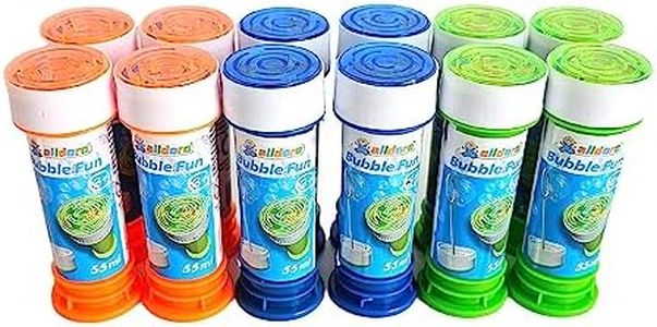 alldoro 63072 Bubble Fun Set de 12 Bulles de Savon, Chaque boîte de 55 ML de Liquide savonneux, pour Enfants à partir de 36 Mois & Adultes
