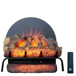 Touchstone BurnBrite 22" Free Standing Electric Fireplace Log Set, Fireplace Insert, 750W/1500W Heater, 3 Flame-10 Ember Colors, Crackling Sound, Alexa-WiFi Enabled, Remote Control