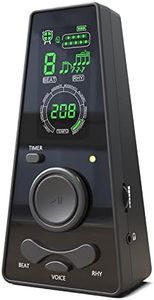 Electronic Digital Metronome with Timer for Guitar, Piano, Violin, Ukulele Practice, Advanced Universal Metronome with Tempo Knob, Vocal Counts, Type C and Timing