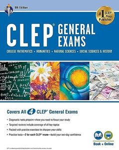 Clep(r) General Exams Book + Online, 9th Ed. (Includes College Math, Humanities, Natural Sciences, and Social Sciences & History)