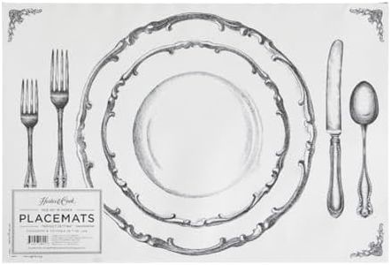 Hester & Cook Perfect Setting Paper Placemat - Disposable Place Mats for Parties or Weddings - 18 Sheets Made in USA