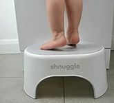 Shnuggle Sturdy Step Stool | Helps Toddlers in the Bathroom | Non-Slip Toilet Step in White and Grey for Kids | Multiuse Step for Toddler Potty Training