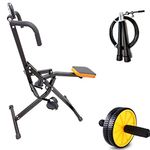 FFitness Total Power Body Crunch Multifunction Tool with LCD Display + AB Wheel Abdominal Roller + Jump Rope