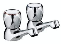 Bristan VAC 1/2 C MT Club Basin Taps with Metal Heads - Chrome Plated