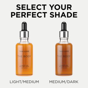 Tan-Luxe THE BODY Self Tan Drops Light/Medium 50ml – Vegan, Cruelty-Free