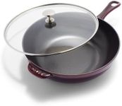 Staub Cast Iron 2.9-qt Daily Pan with Glass Lid - Grenadine