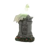 Department 56 Village Collection Accessories Halloween Kit E. Kat Cat Ghost on Tombstone Lit Figurine, 3.8 Inch, Multicolor