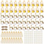 CAKKVDE 48Pack 1.5oz Mini Honey Jars with Gold Lids,Dipper, Stickers and Tags, Glass Jars for Baby Shower Favors/Wedding Favors/Party Favors for Guests Mini Canning Jars for Candle,Spices,Jam