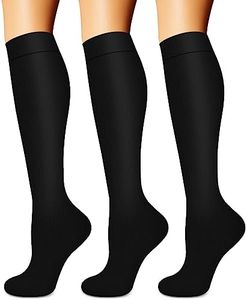 Compression Socks for Women & Men (3 pairs) - Best Support for Nurses, Running, Hiking, Recovery & Flight Socks