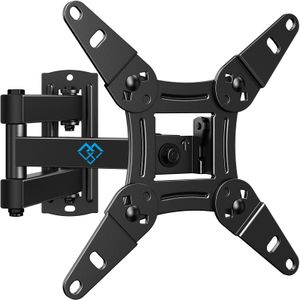 PERLESMITH Swivel Tilt TV Wall Bracket for 13-42" Flat & Curved TVs – Max 20kg, VESA 200x200mm