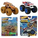 Hot Wheels Monster Trucks - 1:64 Scale Diecast - Town Hauler & Night Shifter - Twin Pack