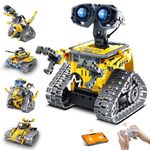 YOIFOY Robot Building Kit with Remote Control STEM Gift for Boys Ages 8–12, Technic Coding Robotic Toy for Kids’ Birthday, Buildable 5-in-1 Models with 488 Pieces