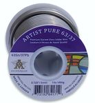 AIM Artist Pure 63/37 Stained Glass Solder, 0.125inch Dia, 1 Lb Spool