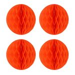 Rozi Decoration Beautiful Red Honeycomb Party Balls Hanging Decor Anniversary Baby Shower Wedding Birthday Party Home Decoration Pack of 4