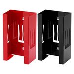 CASOMAN 2PCS Magnetic Glove/Tissue Dispenser, Black & Red, 8LBS Capacity, Glove Dispenser Wall Mount, Glove Box Holder, Glove Holder for Wall Mount, Magnetic Glove Box Holder