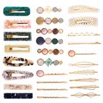 Moguer 30Pcs Pearl Hair Clips Hair Accessories for Women, Pearl Barrettes Hairpins Elegant Headwear for Ladies Girls