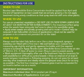 Resolva Concentrate Lawn Weedkiller Extra, 500ml